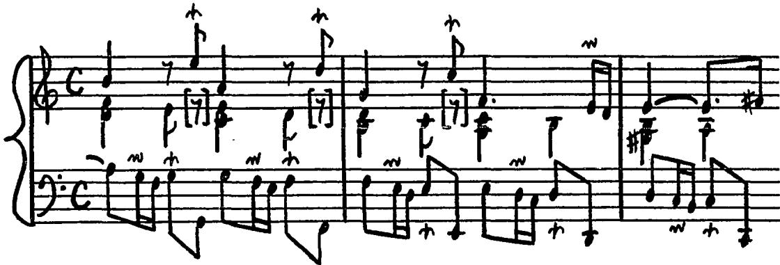 Example 1. Pieces de Clavecin (1707), &ldquo;La Flamande,&rdquo; mm. 8-10.