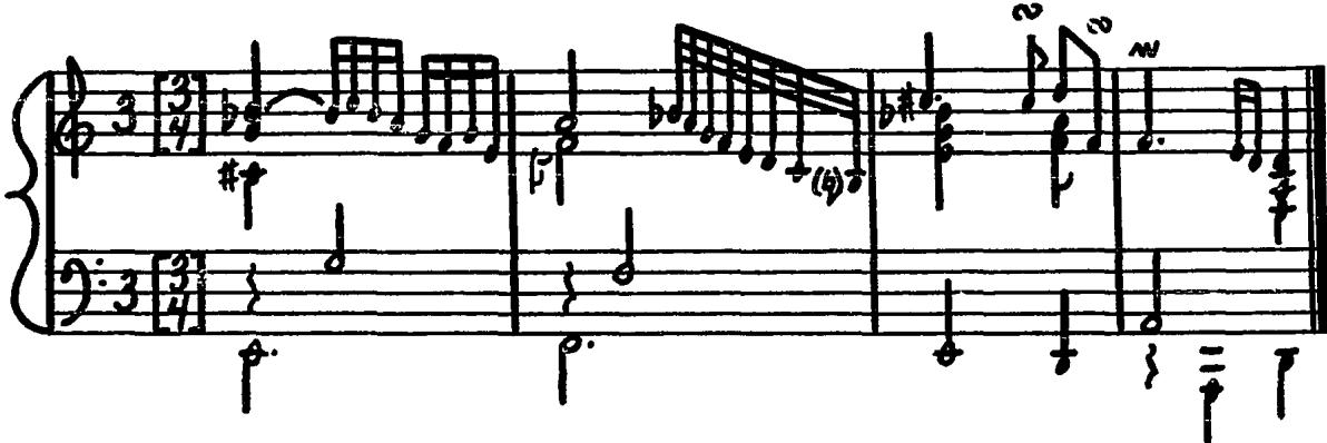 Example 2. Pieces de Clavecin (1707), &ldquo;Sarabande&rdquo; in D minor, mm. 25-28.