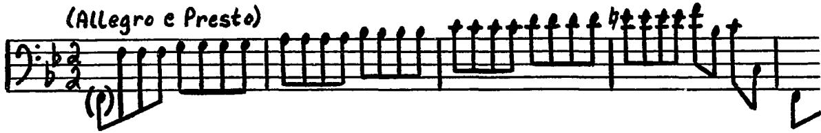 Example 8. Trio I (MS), Movement 4, Bass, mm. 34-38.