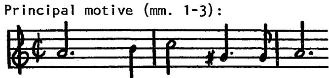 Example 21. Use of rhythmic variation in Solo Sonata II (MS), Movement 1.