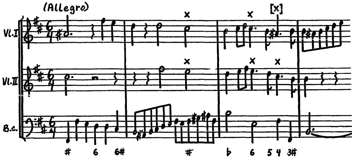 Example 25. Trio III (MS), Movement 3, mm. 17-20.