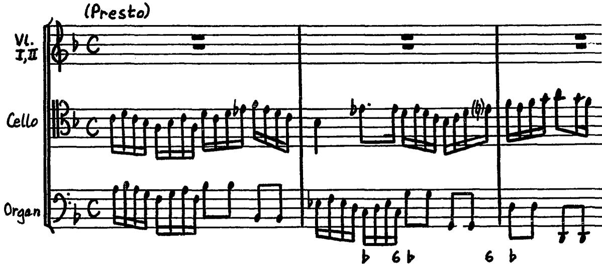 Example 31. Trio IV (MS), Movement 6, mm. 10-12.