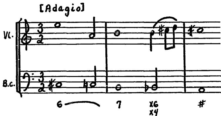 Example 34. Sonata I (1707), Movement 1, mm. 47-49.