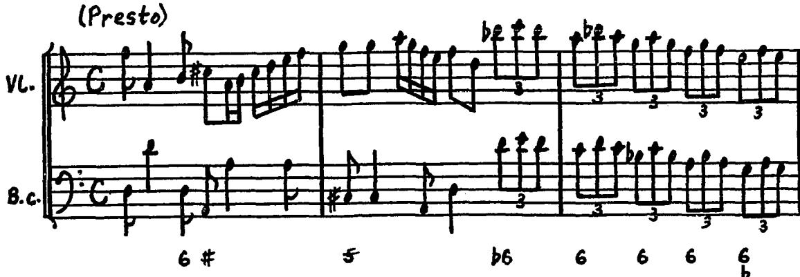 Example 43. Sonata I (1707), Movement 7, mm. 31-33.