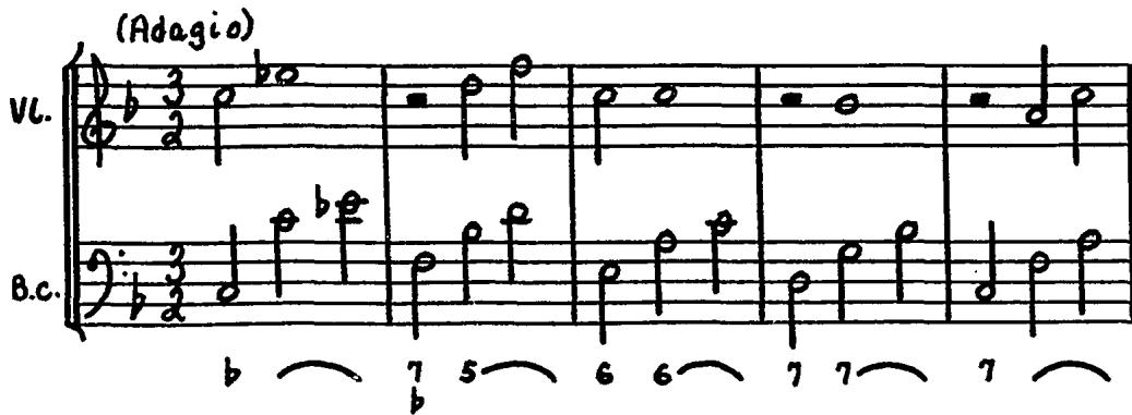 Example 47. Sonata III (1707), Movement 5, mm. 15-19.