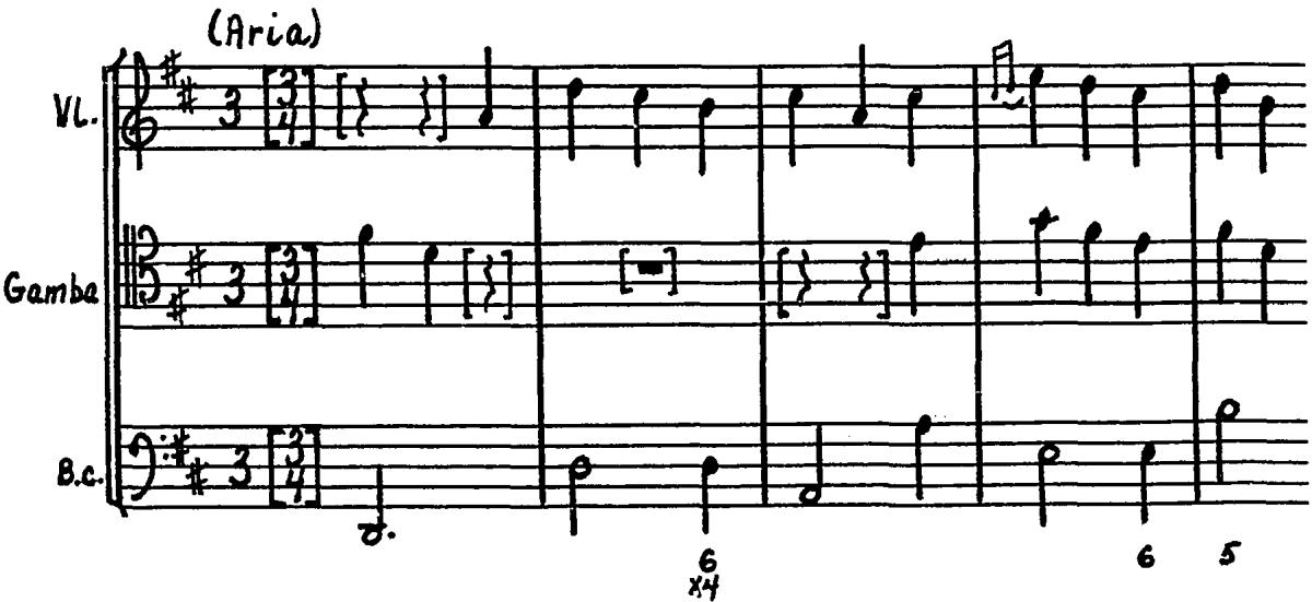Example 48. Sonata I (1707), Movement 6, mm. 56-60.