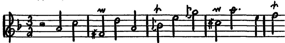 Example 5. Solo Sonata III (1707), Movement 5, mm. 1-5.