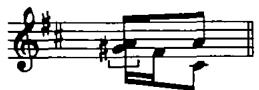 Example 6. Author&rsquo;s interpretation of port de voix in Ex. 5, m. 2