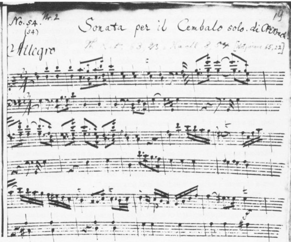 Figure 2. C.P.E. Bach, Sonata in D Major, Wq 65,22 (D-BRD-B Mus. ms. Bach P 776)