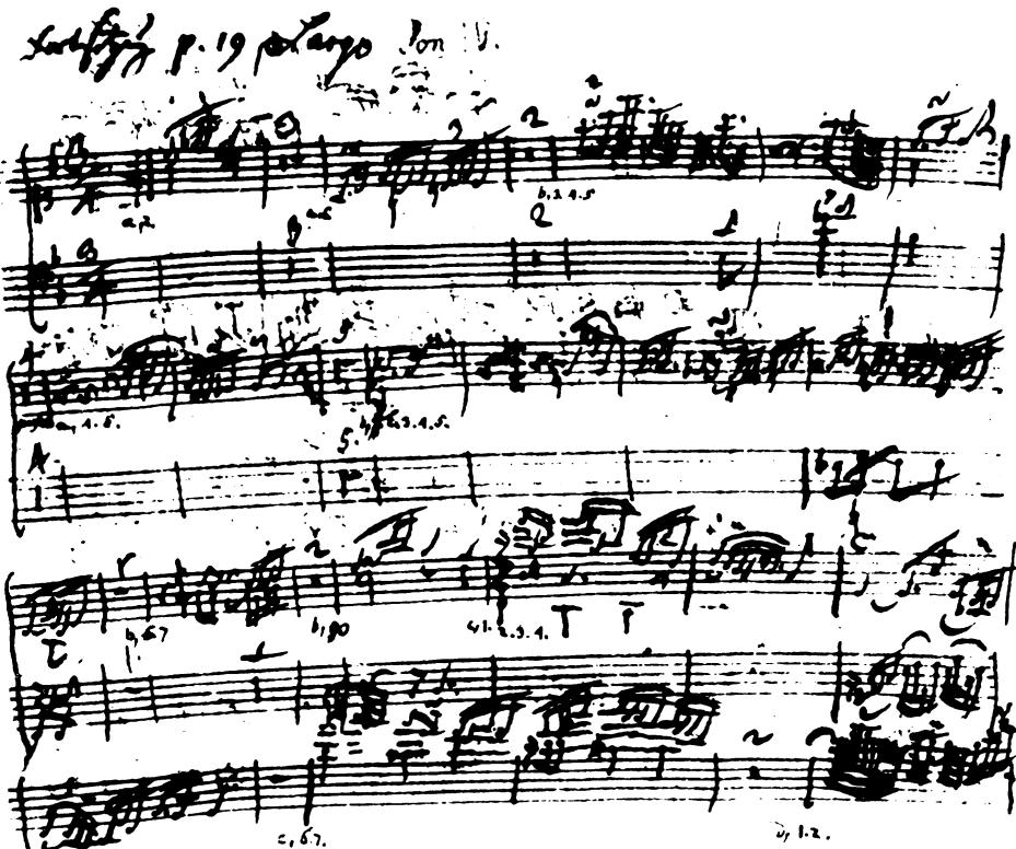 Figure 2. C. P. E. Bach, Embellishments for the Sonata in D Minor, Wq 51/4/ii (D-ddr-Bds: P 1135, folio 5)