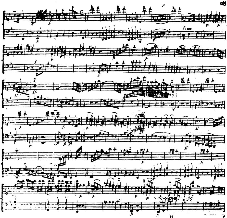 Figure 5. C. P. E. Bach, Embellishments for the Sonata in B $^{b}$ Major, Wq 50/5/iii (F-Pc: Acp 682, p. 28)
