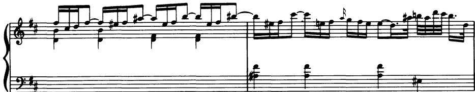 Example 2. C. P. E. Bach, Embellishments to the Sonata in B Minor, Wq 49/6/i (Moderato), measures 52-53 (D-ddr-Bds: P 1135)