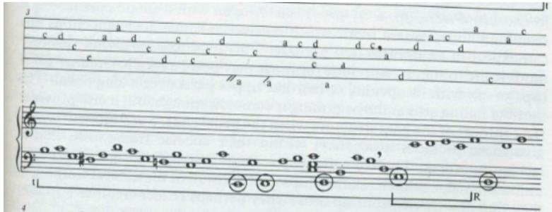 Figure 1 (Lute Tablature and Unmeasured Notation)