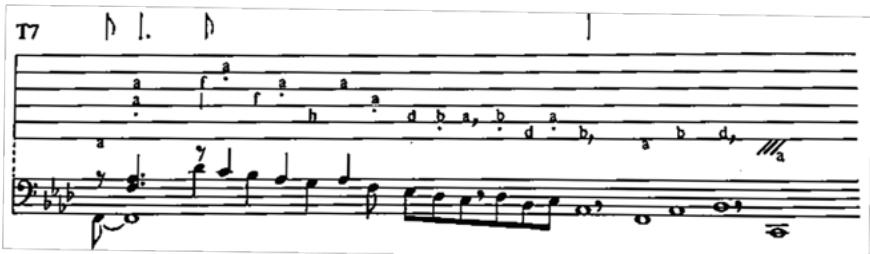 Figure 7: Campanella scale in a lute prelude.86