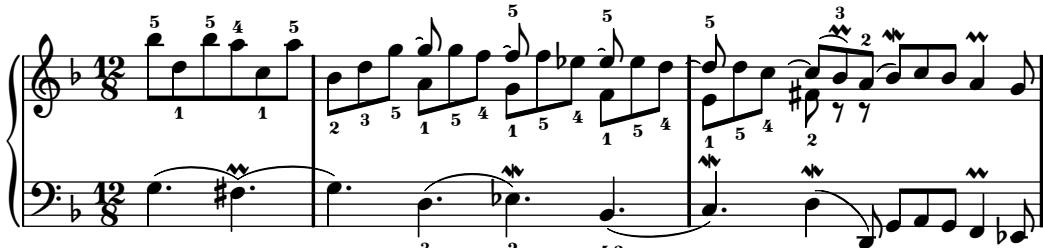 à la même pièce, dans les 1ère, 2ème et 3ème mesures des 9ème et 10ème portées.