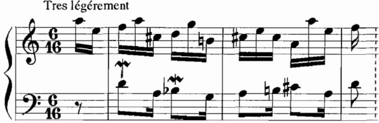 Example 3.11b. Les Papillons, m. 1–3, 2 $^{nd}$ ordre (1713/16), F. Couperin