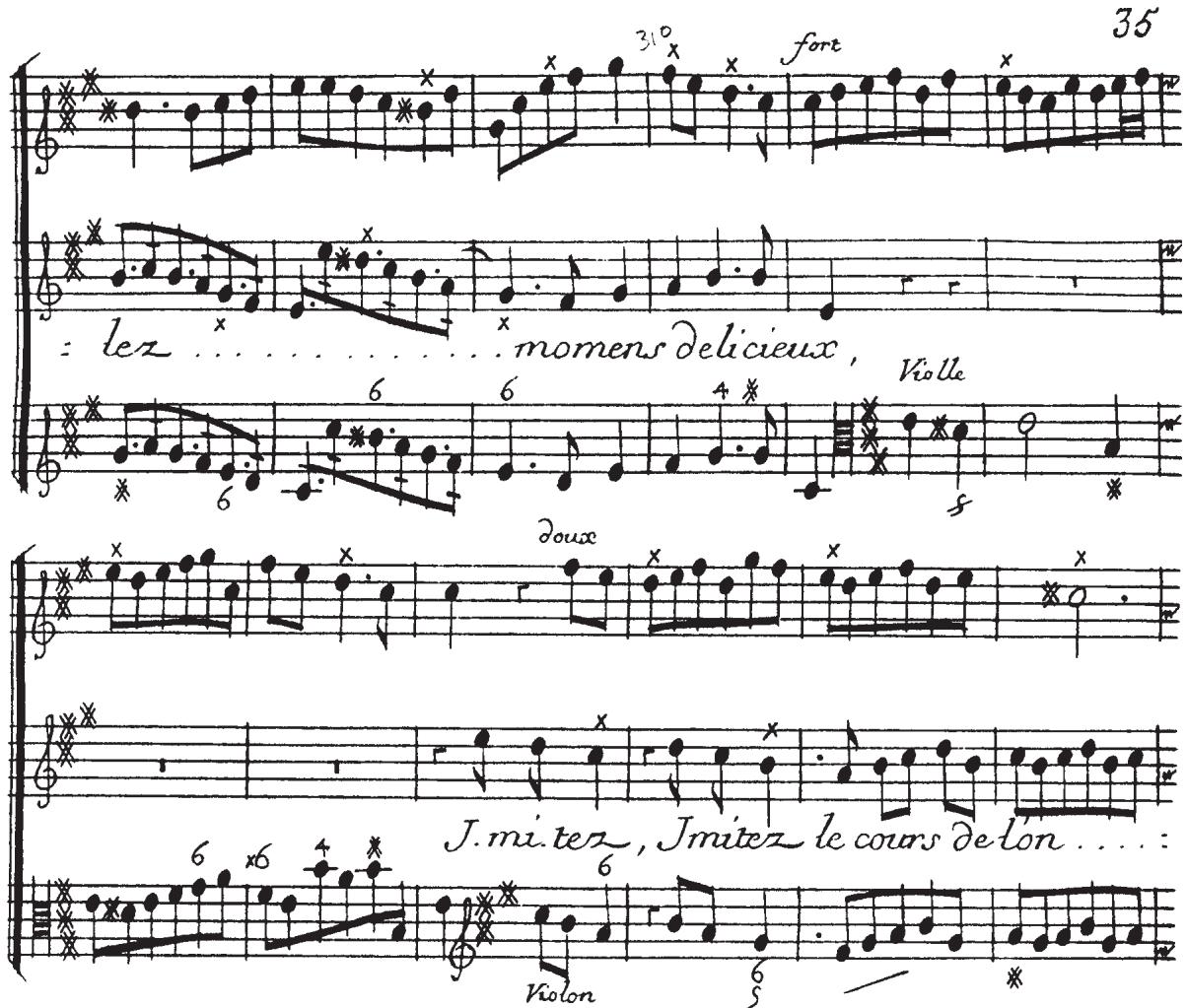 8 ‘Coulez dans une paix profonde’, from Jacquet de La Guerre’s L’isle de Delos, book 3 (c.1715)