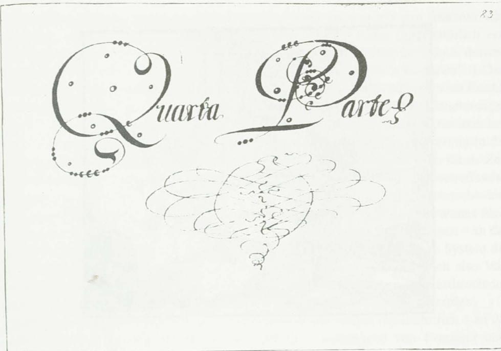 Abb. 1: Johann Jakob Froberger, Titelblatt des IV. (Suiten-)Teils aus dem autographen Libro Secondo 1649, Wien, ÖNB $^{3}$