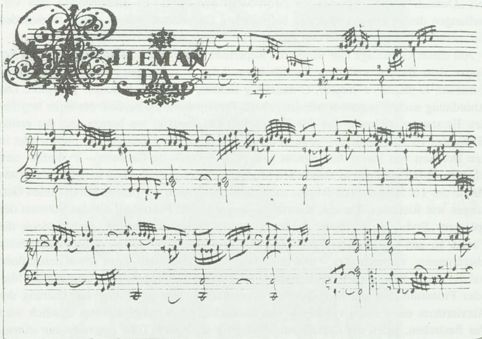 Abb. 3: Froberger, Suite II/Allemande aus Libro Secondo 1649, Wien, ÖNB $^{7}$