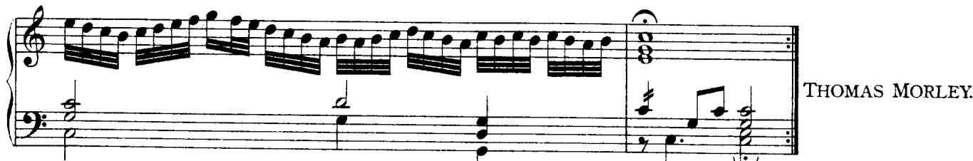 In this piece the sextolets of semiquavers appear in the M.S. as demisemiquavers; and the groups of 8 demisemiquavers as semi-demisemiquavers
In diesem Stück erscheinen die Sextolen der 16 $^{tel}$ Noten im Manuscript als 32 $^{tel}$ ; und die Gruppen von acht 32 $^{tel}$ als 64 $^{tel}$