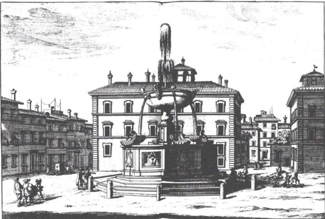 4. Giovanni Falda&rsquo;s engraving of the Piazza Santa Maria in Trastevere