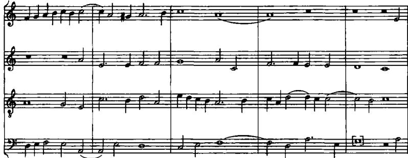EXAMPLE 9.3 Luzzaschi, Ricercar, measures 85–89