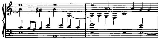 b. measures 17–18 (alto)