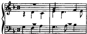 EXAMPLE 9.17 Fantasia II, measure 32: sol fa mi re mi fa re (natural) = sol fa (natural) mi re mi fa re (soft)