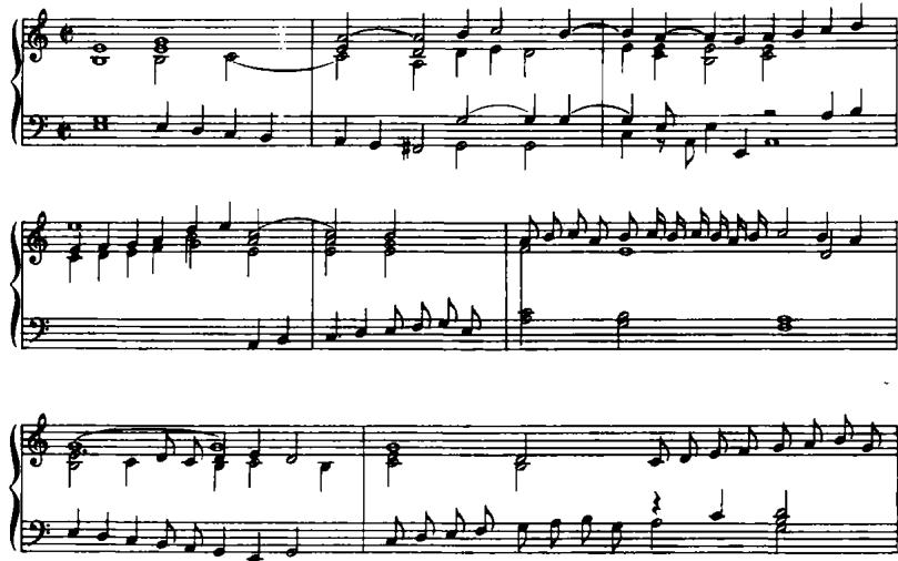 EXAMPLE 10.1 a. Luzzaschi, Toccata del quarto tuono, measures 1–8
