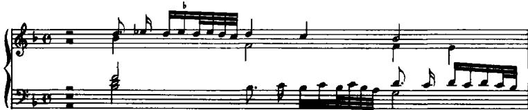 EXAMPLE 10.7 Romanesca, variation six, measure 1