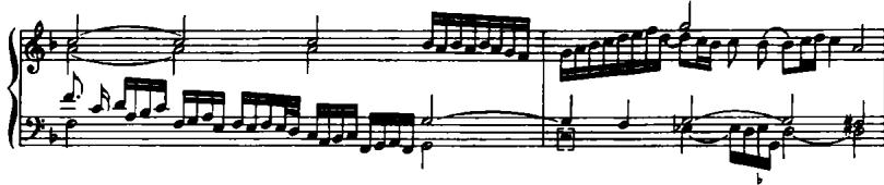 EXAMPLE 10.12 a. Romanesca, variation four, measures 2–3
