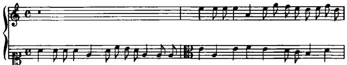 EXAMPLE 13.1 a. Canzona prima, C/bc (Grassi 2), measures 1–2