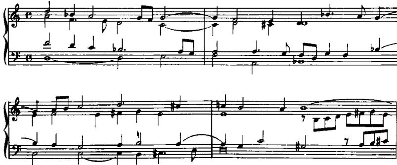 EXAMPLE 14.1 Toccata avanti la Messa della Domenica, measures 1–4