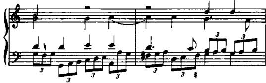 EXAMPLE 14.5 Bergamasca, measures 105–106