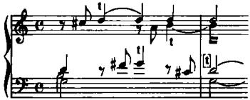 EXAMPLE 15.31 Toccate II/11, measures 1–2
