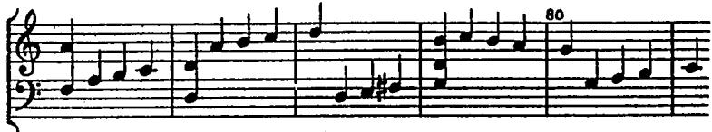A passage from the opening of Fantasia 22 shows how Milán adapts the first motive of his Pavana 4 to an imitative situation.