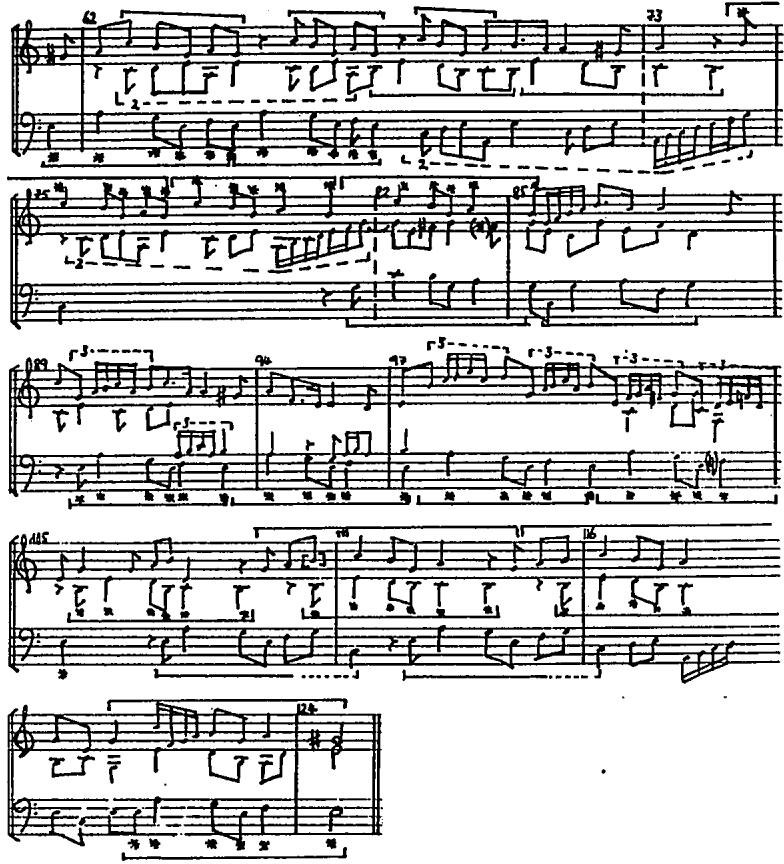 A much less distinguished example of Pisador&rsquo;s cantus firmus works is his Fantasia del quarto tono sobre la sol fa re mi, no.6. It is a fantasia which shows its composer neither at his worst, nor at his best. It offers a typical example of his work. Although it contains some attractive passages and some clever counterpoint, it is a work without direction, devoid of formal shape. It is marred by awkward voice-leading, inarticulate cadential gestures, tonal monotony, and ineffectual use of its theme. The work is purely monothematic, and has a