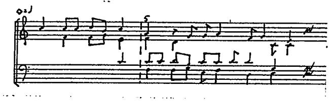 Ex.6.9, Pisador, Fantasia 7 (b.1-10).；Contrast within the fantasias is usually effected by reduction to a two-part texture. These duos generally resemble opening textures. In Fantasia 10, Pisador uses another device and displays remarkable skill in combining his six-note theme sol mi fa sol mi re into a three-voice stretto.