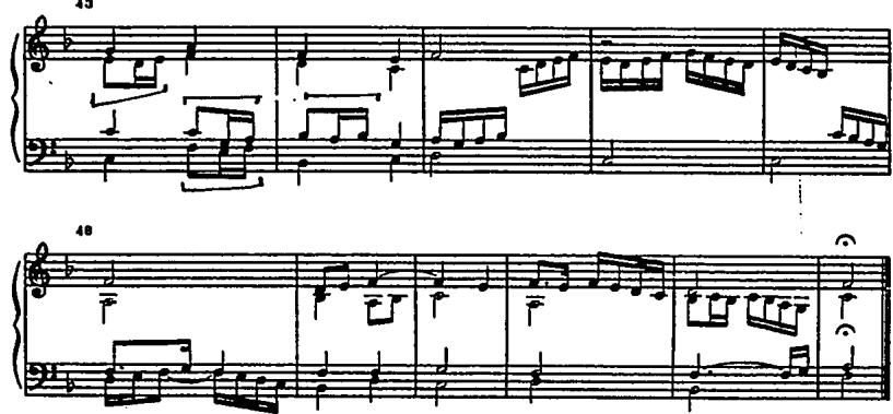 Ex.7.31, Fuenllana, Fantasia de redobles (b.43-53).
