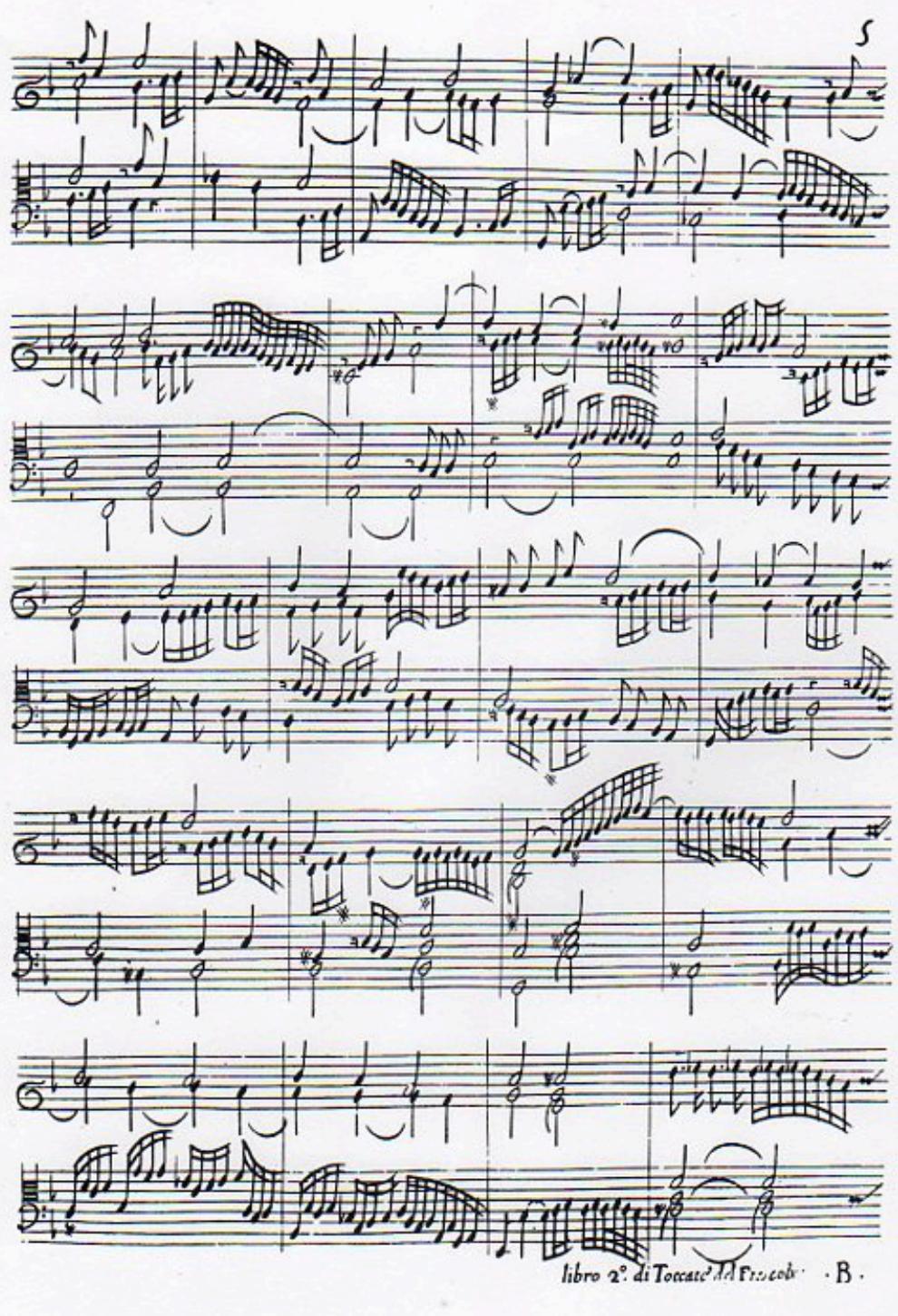 15.14 Both Elevation toccatas are remarkable for their extended unbroken sections, and it is instructive to examine the longest of these, the opening of Toccata IV, to understand how Frescobaldi achieves this continuity.
