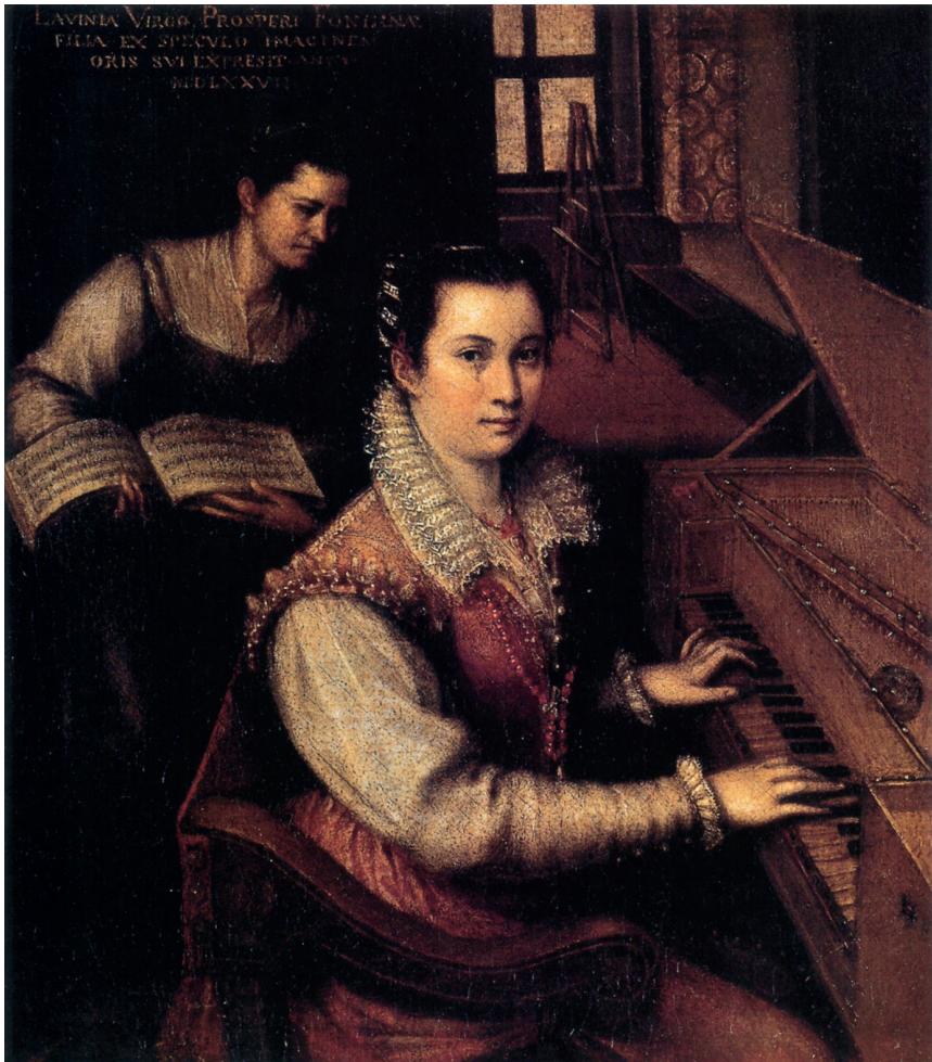 Fig. 7: Lavinia Fontana, Autoritratto alla spinetta (1577), Rome, Accademia di S. Luca, Inv. n. 743, Public Domain, Wikimedia Commons (accessed 17 July 2023).