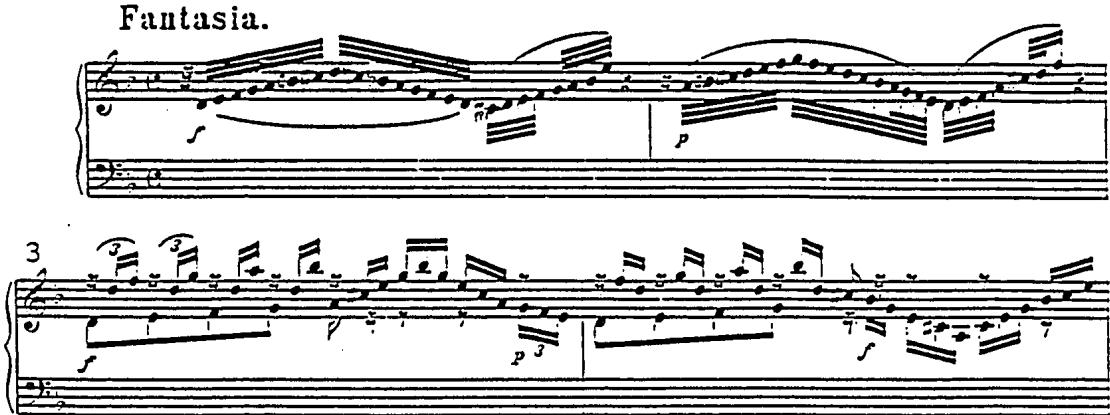 Example 1. J. S. Bach, Chromatic Fantasia in d, BWV 903 (ca 1720).