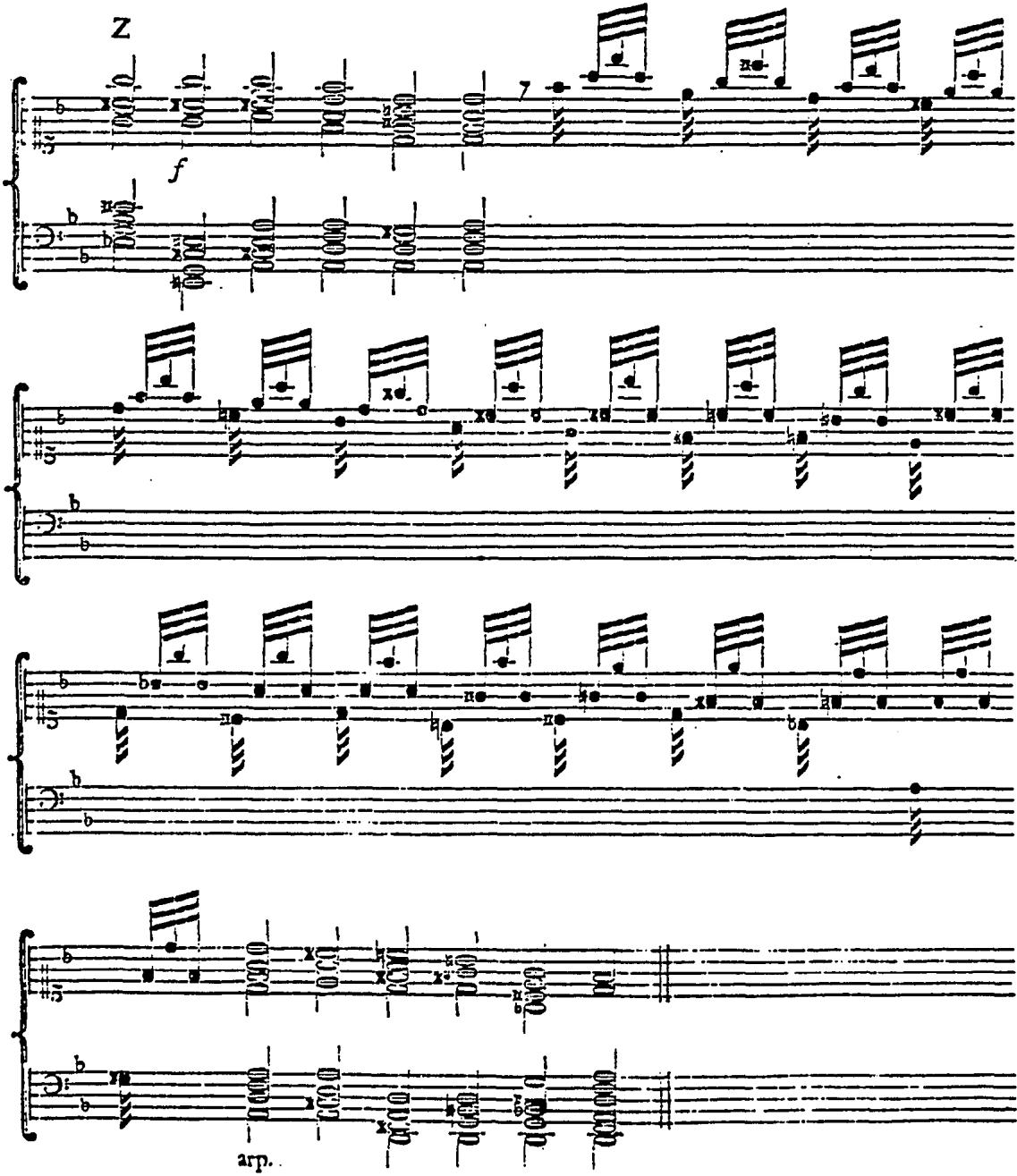 Other liberties of harmonic syntax in this fantasia are also characteristically employed in this genre. The free introduction of the diminished seventh chord (at z) is a liberty that Bach encourages in improvisation. Here the diminished seventh acts as a secondary dominant to