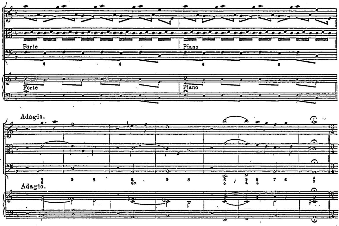 Example 2. Dietrich Buxtehude, Sonata in d, BuxWV 257, for violin, viola da gamba and harpsichord.
