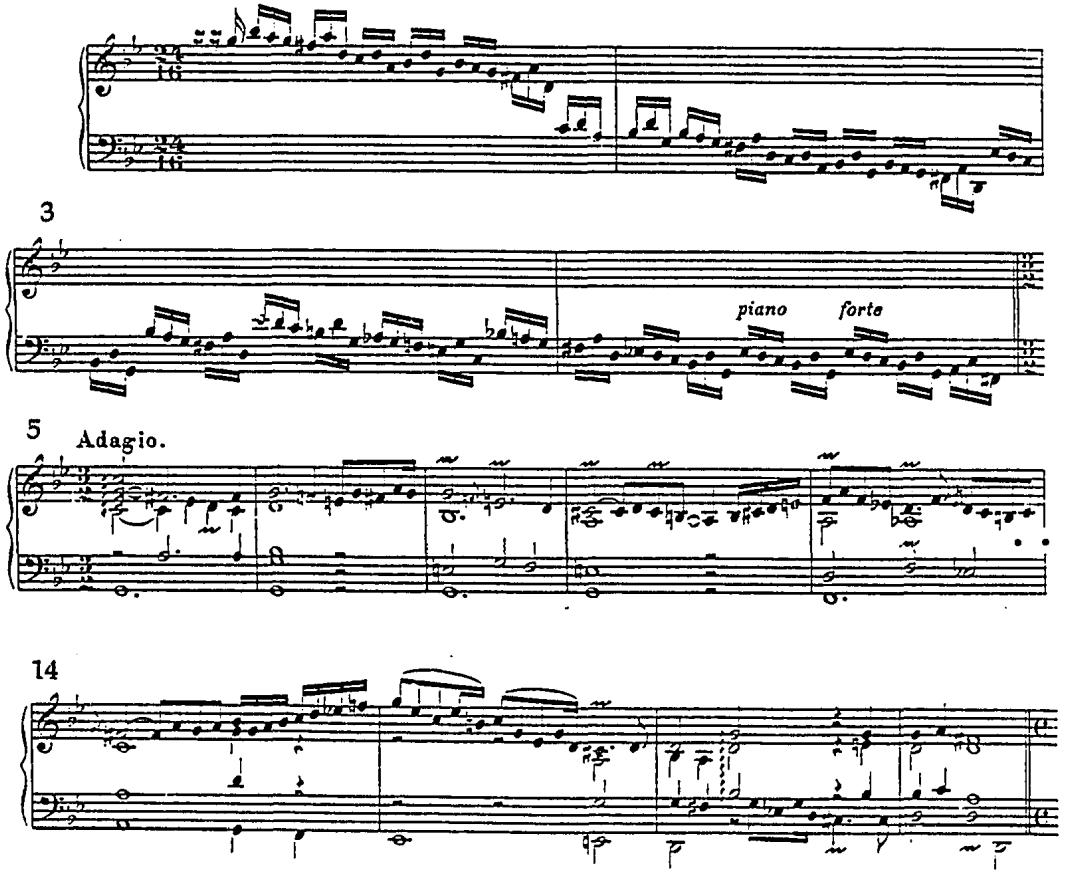 Example 3. J. S. Bach, Toccata in g for harpsichord, BWV 915.