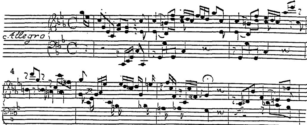 Example 29. Sonata in c, H. 27 (1741), i/1-12. Berg, ed., Collected Works, 1:18.