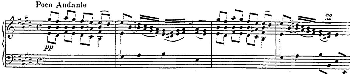 Example 1. Rondo in E, H. 265 (1779), mm. 1-4.