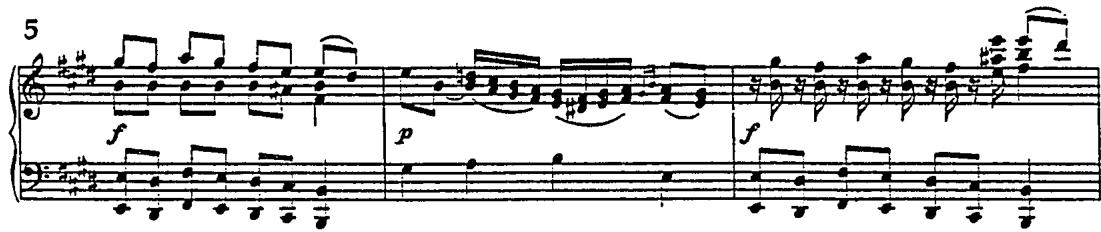 Example 6. Rondo in E, H. 265 (1779), mm. 5-8.