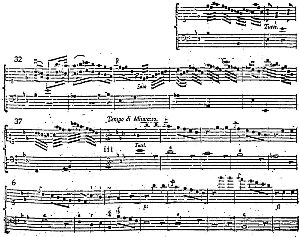 Example 2. Concerto in c, H. 474 (1771), ii&ndash;>iii.