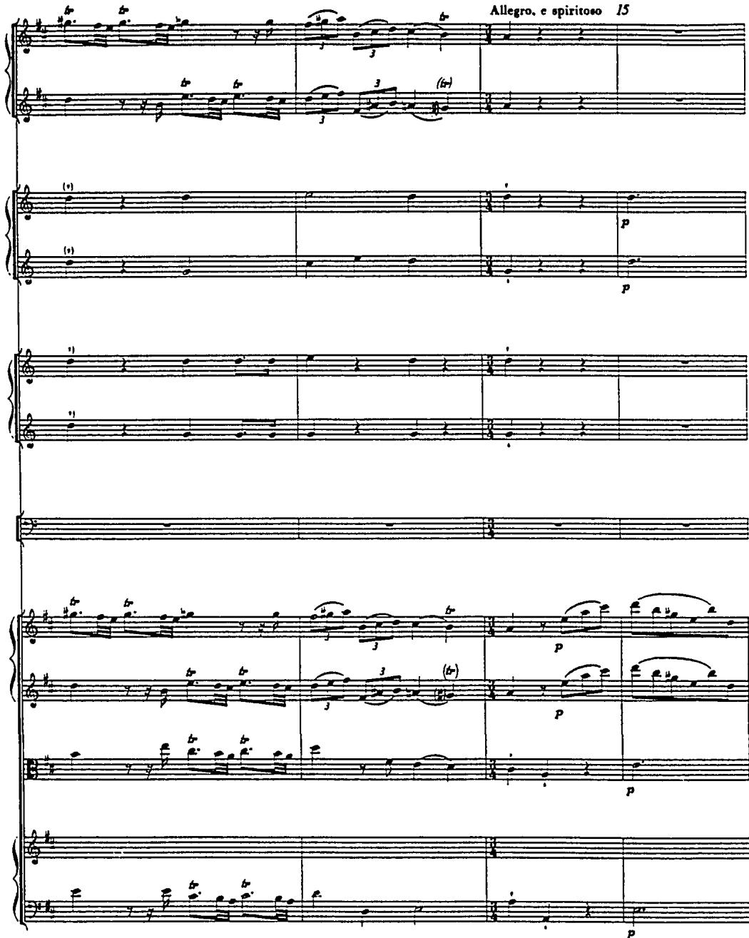 In eliding the first two movements of his symphony in A, H. 660, from the six string symphonies, Bach transformed this type of elision, through modulatory playfulness and an element of the unexpected (cf. chapter 2, example 4). Repeated approaches and evasions of the final authentic cadence